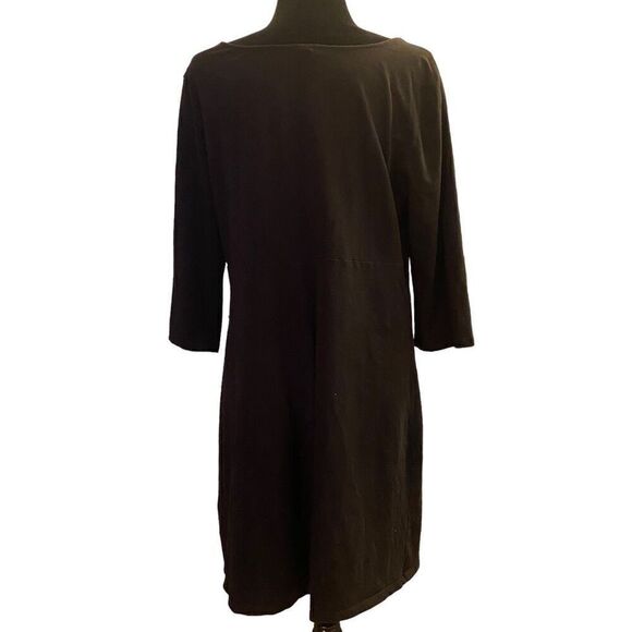 Old Navy Black 3/4 Sleeves A-Line Maternity Dress Size XL - Picture 4 of 13